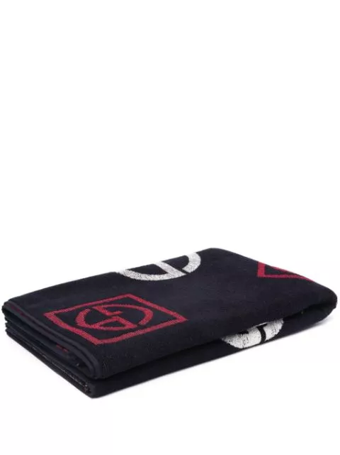 Affordable Giorgio Armani jacquard-logo cotton towel Men 0122