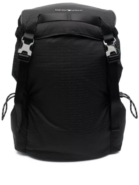 Emporio Armani logo-jacquard backpack Men 0130