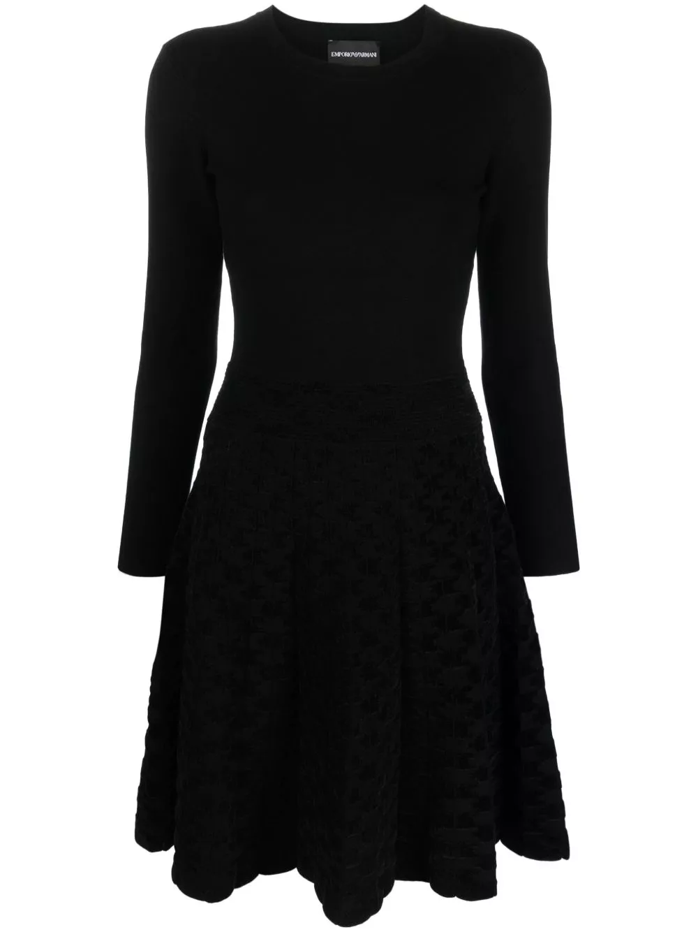 Cheap Emporio Armani jacquard-motif flared minidress Women 0128