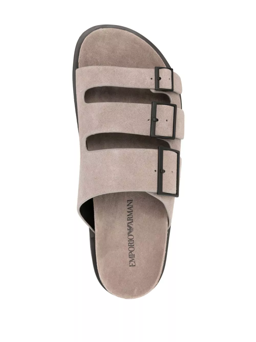 Cheap Emporio Armani debossed-logo suede sandals Men 0122