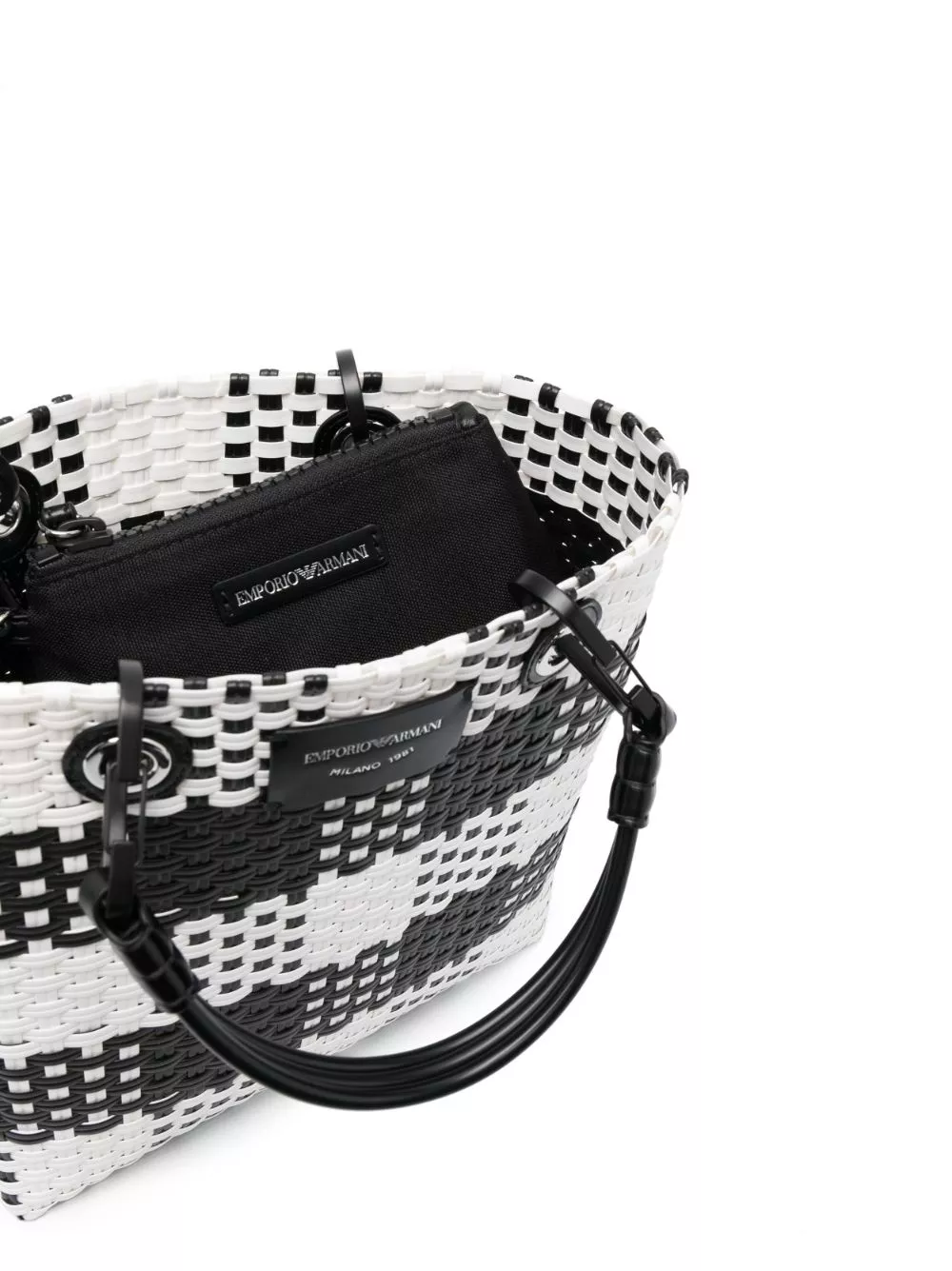 Cheap Emporio Armani MyEA check-pattern interwoven tote bag Men 0114