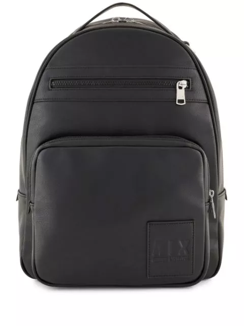 Armani Exchange zipped logo patch backpack Men 0114