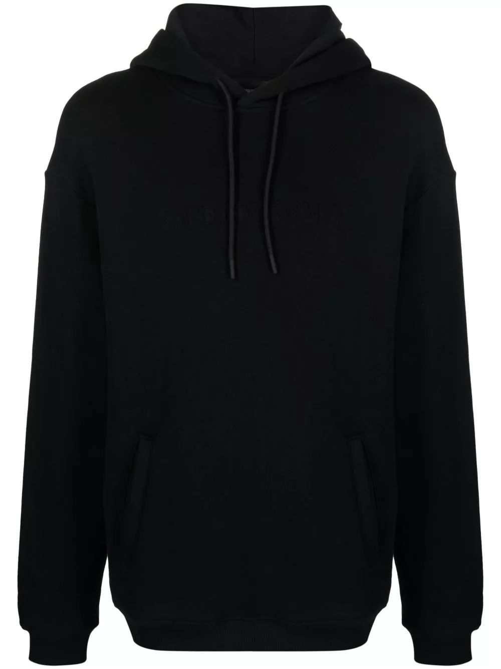 Affordable Emporio Armani logo-embossed cotton hoodie Men 0126