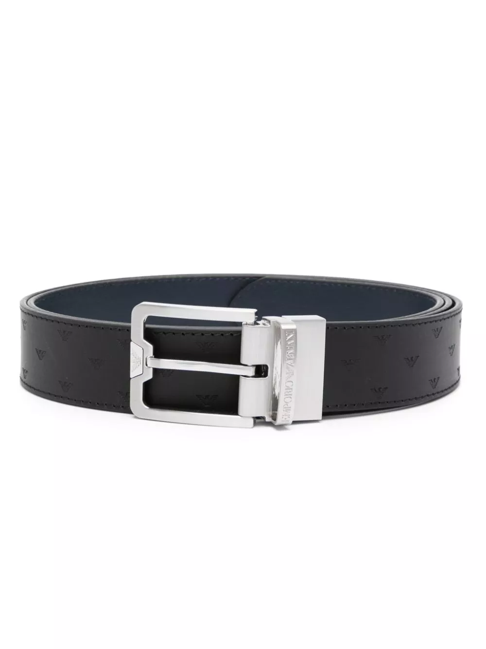 Affordable Emporio Armani logo-debossed reversible leather belt Men 0120