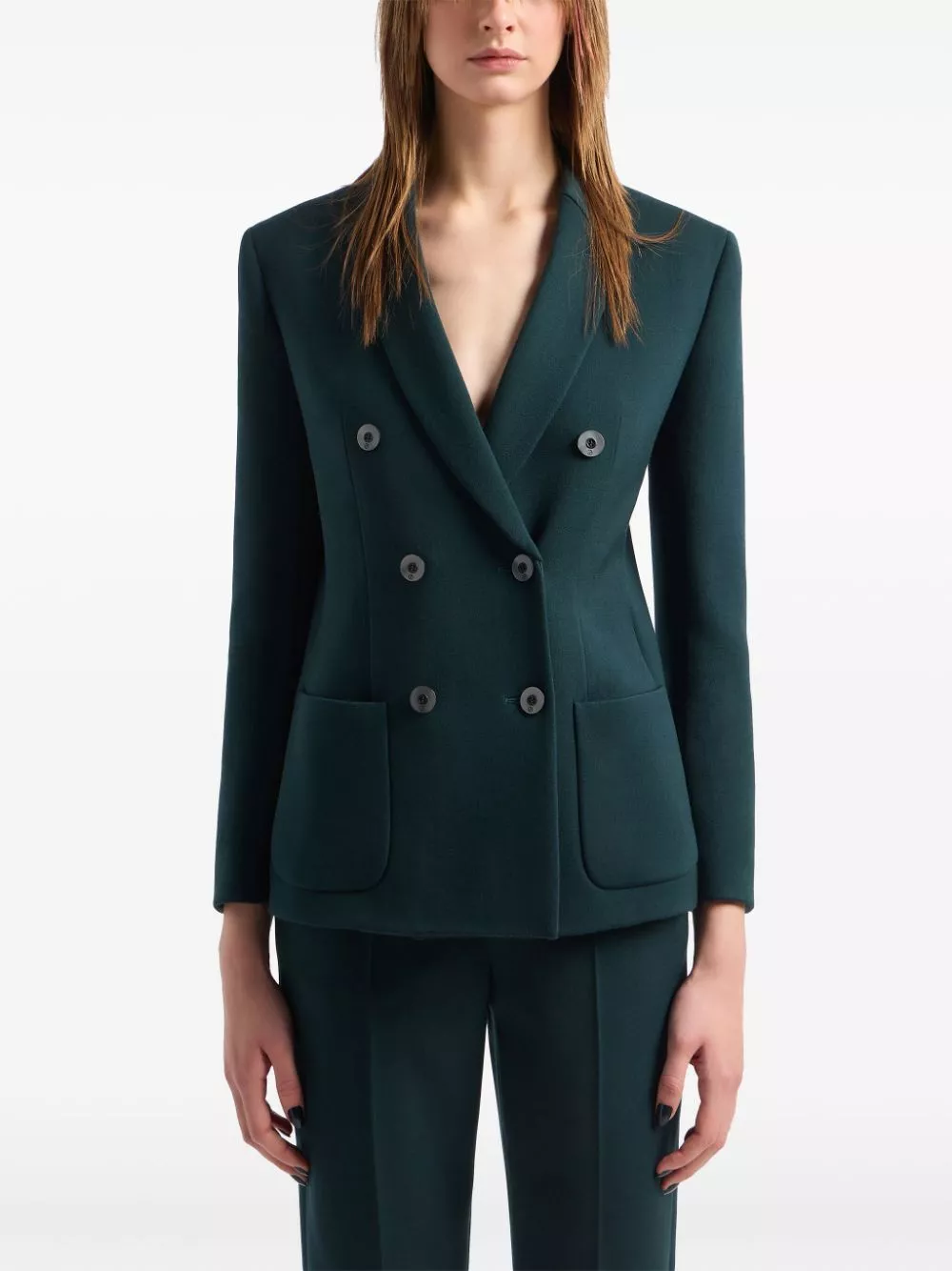 Affordable Giorgio Armani notched-lapels double-breasted blazer Women 0128