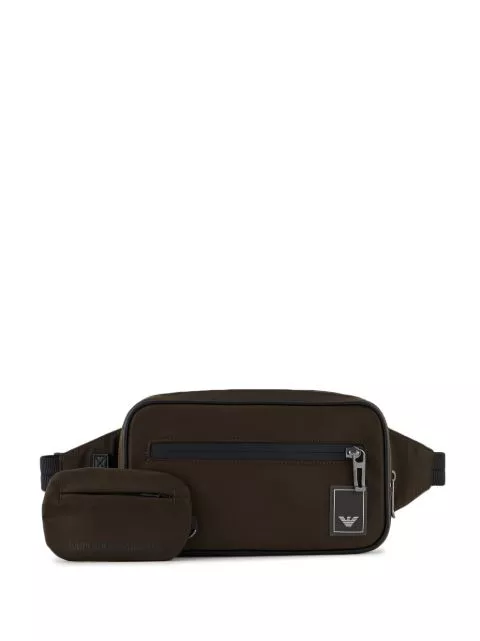 Cheap Emporio Armani logo-patch belt bag Men 0116