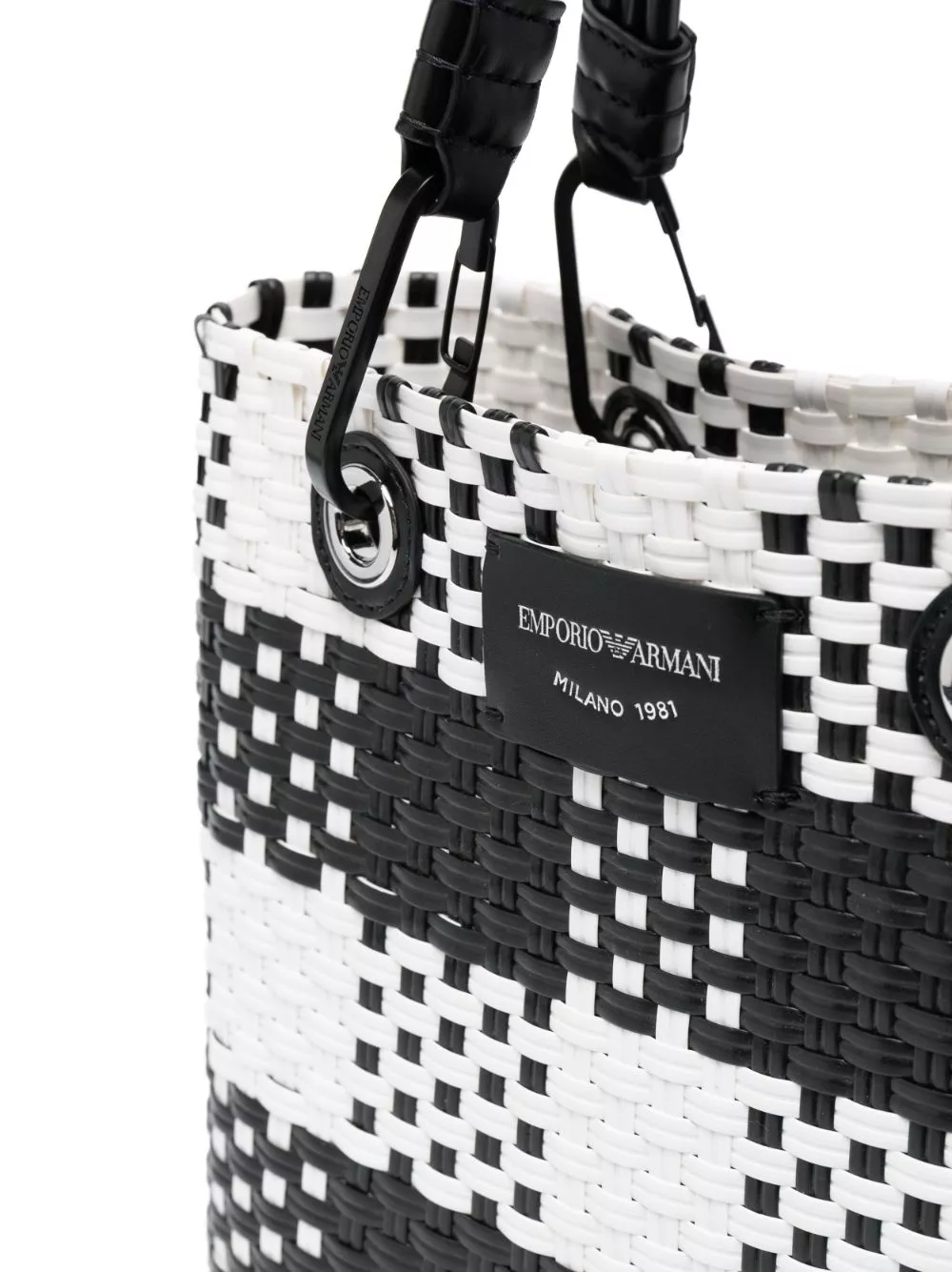 Cheap Emporio Armani MyEA check-pattern interwoven tote bag Men 0114