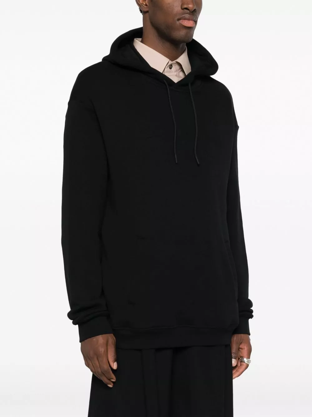 Affordable Emporio Armani logo-embossed cotton hoodie Men 0126