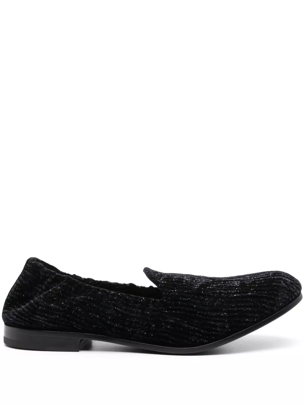 Cheap Giorgio Armani glittered textured-velvet loafers Men 0204