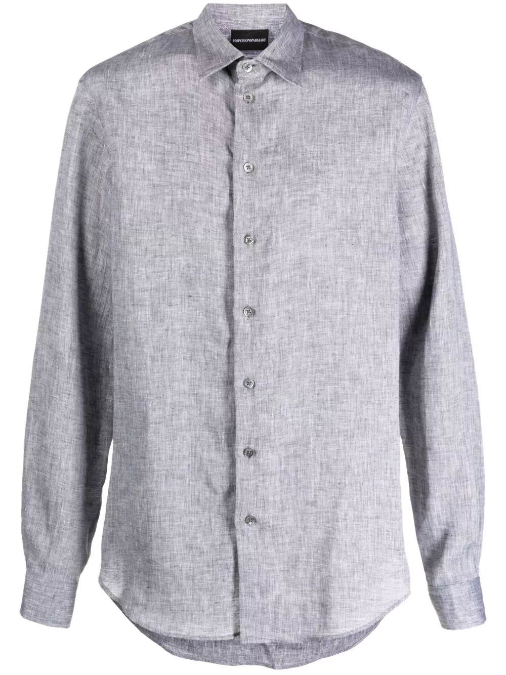 Cheap Emporio Armani long-sleeved linen shirt Men 0202