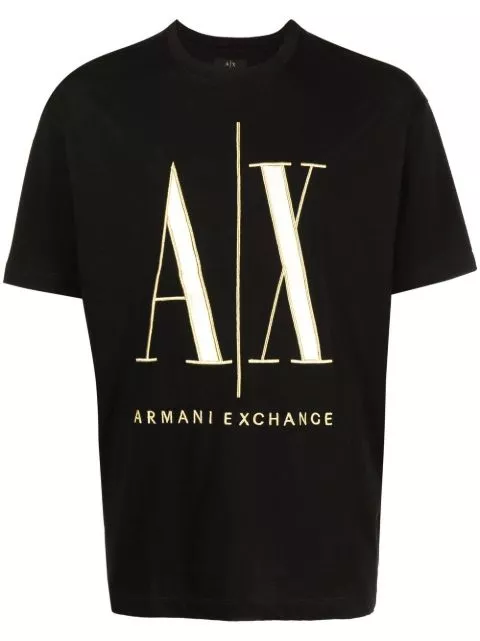 Cheap Armani Exchange logo-embroidery cotton T-shirt Men 0202