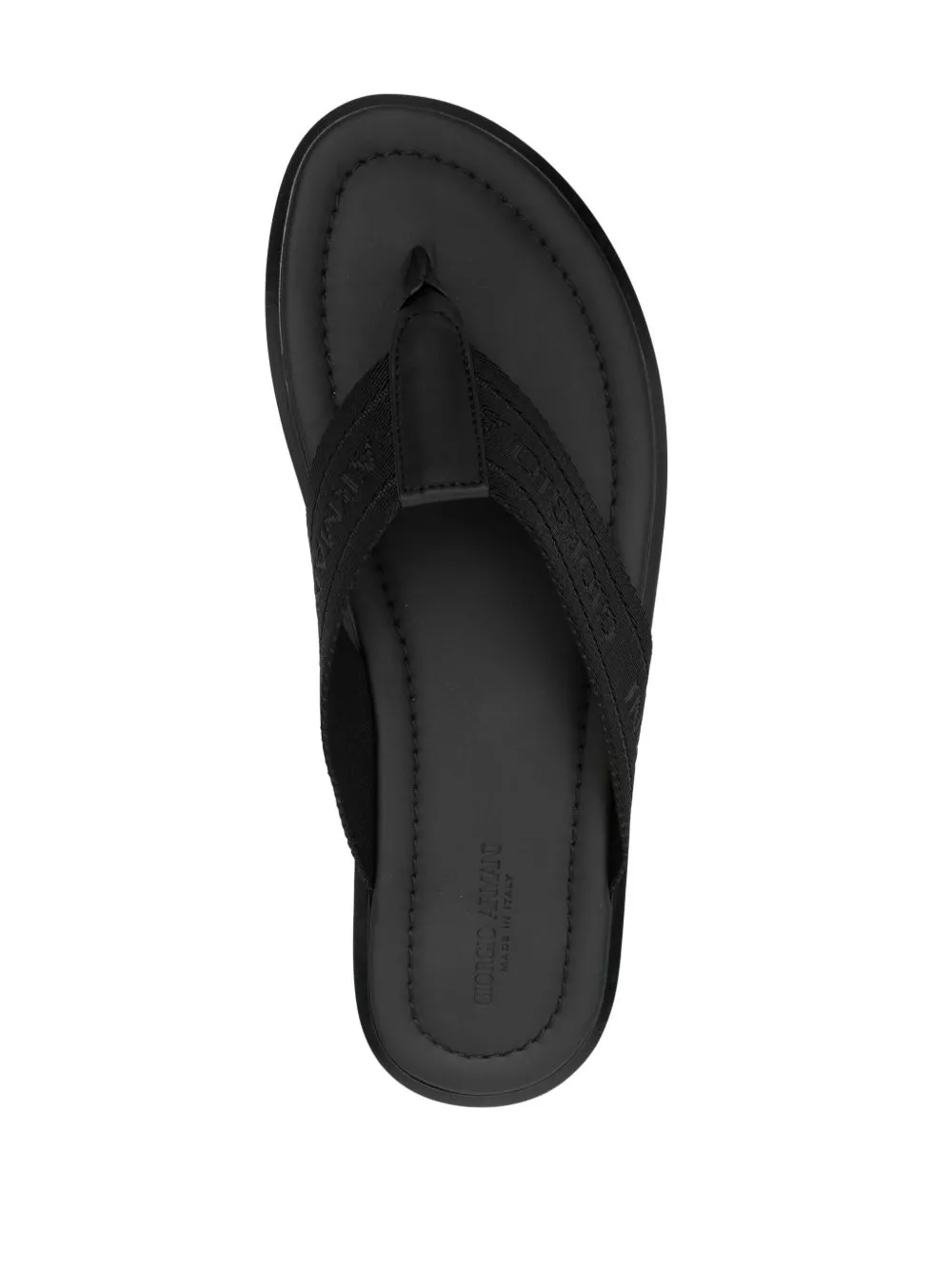 Affordable Giorgio Armani logo-strap leather flip flops Men 0203