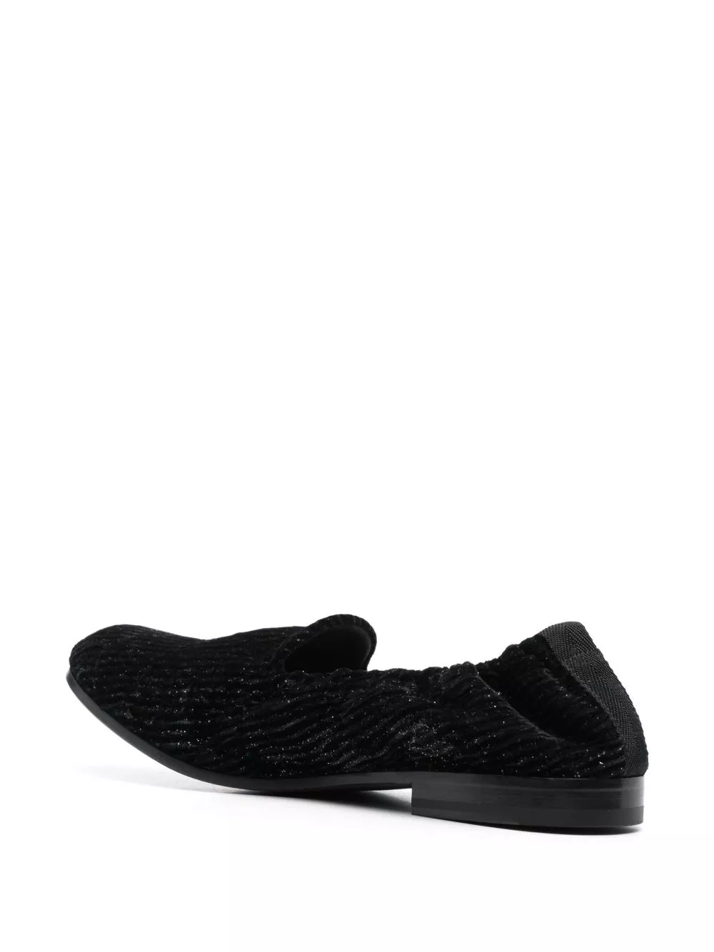 Cheap Giorgio Armani glittered textured-velvet loafers Men 0204