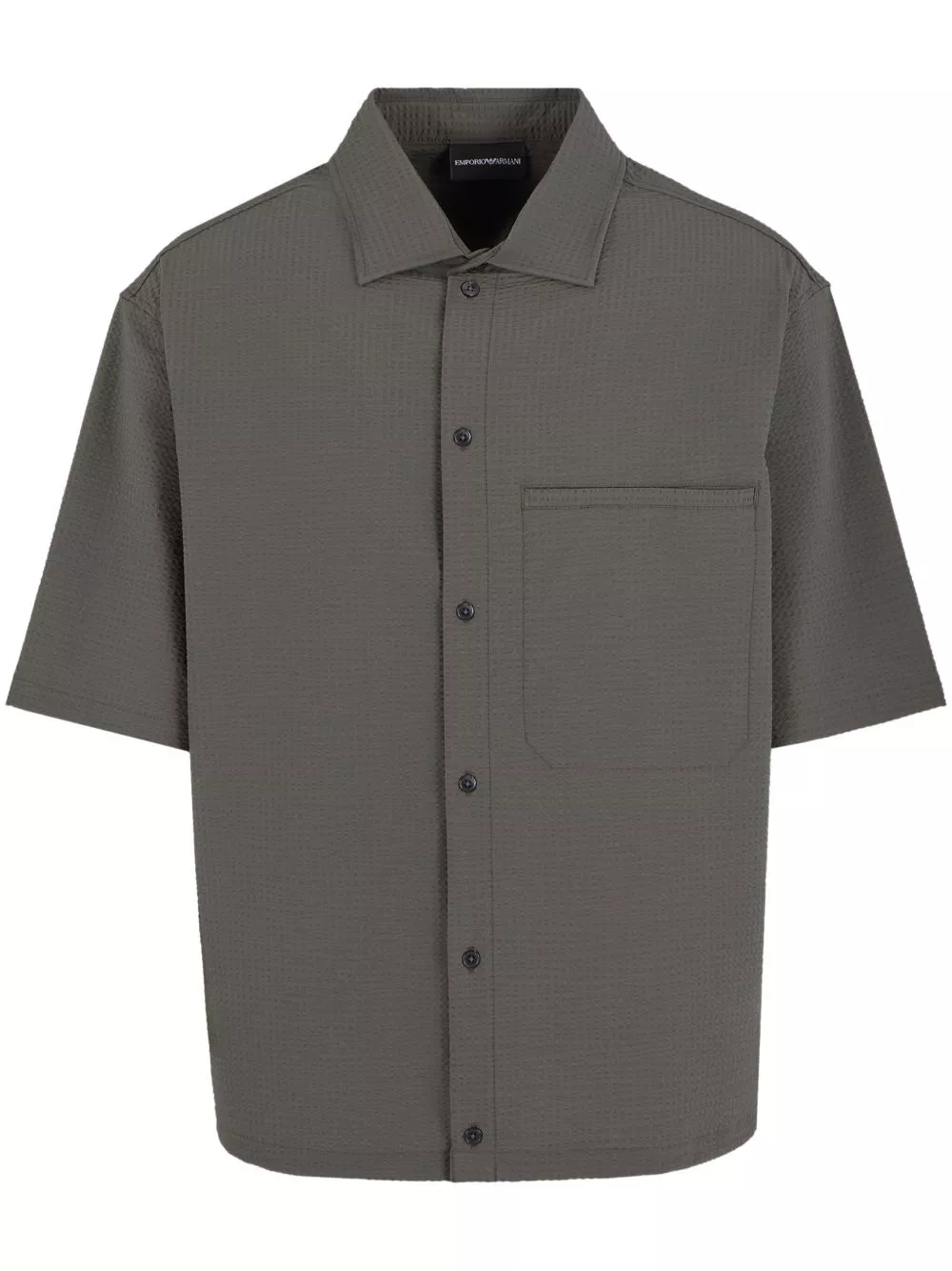 Affordable Emporio Armani seersucker short-sleeved shirt Men 0202