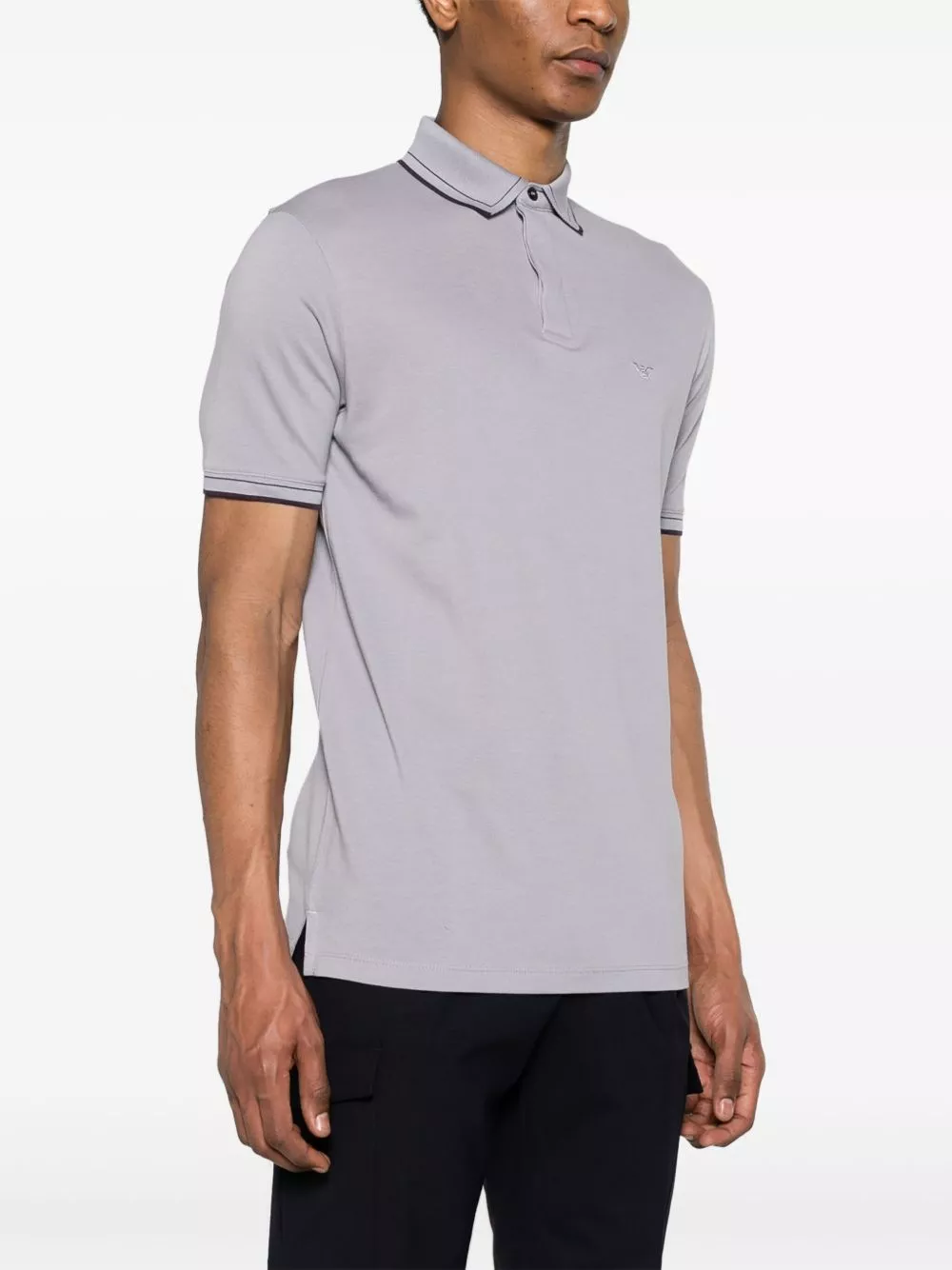 Affordable Emporio Armani logo-embroidered cotton polo shirts Men 0202