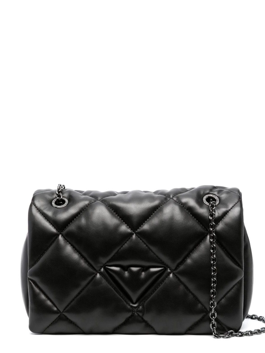 Cheap Women quilted logo-charm Emporio shoulder bag Armani 0223