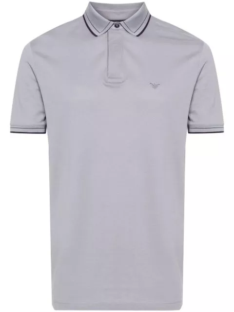 Affordable Emporio Armani logo-embroidered cotton polo shirts Men 0202